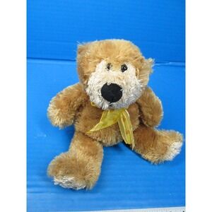Melissa & Doug Baby Ferguson Teddy Bear w/ Bow 8" Plush Golden Brown